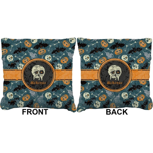 Vintage / Grunge Halloween Burlap Pillow Approval