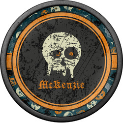 Vintage / Grunge Halloween Cabinet Knob (Black) (Personalized)