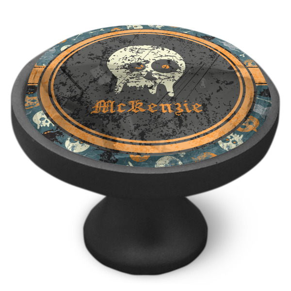 Vintage / Grunge Halloween Cabinet Knob - Black - Side