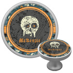 Vintage / Grunge Halloween Cabinet Knob (Silver) (Personalized)