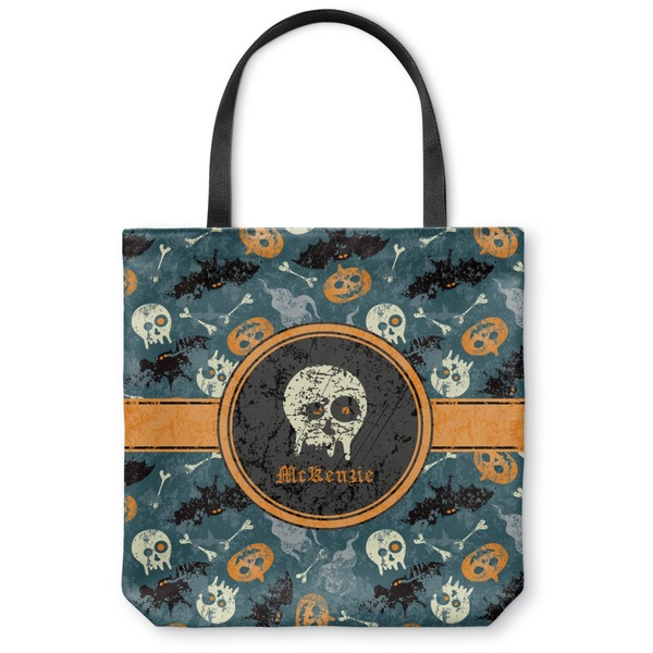 Custom Vintage / Grunge Halloween Canvas Tote Bag - Small - 13"x13" (Personalized)