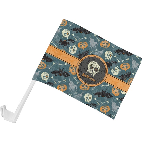 Custom Vintage / Grunge Halloween Car Flag - Small w/ Name or Text