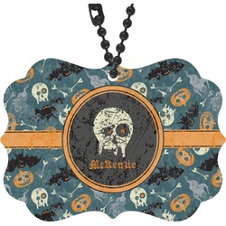 Vintage / Grunge Halloween Rear View Mirror Charm (Personalized)
