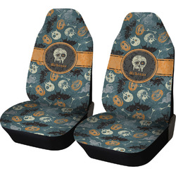 Vintage / Grunge Halloween Car Seat Covers (Set of Two) (Personalized)