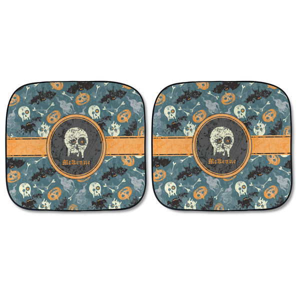Vintage / Grunge Halloween Car Sun Shades - FRONT