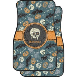 Vintage / Grunge Halloween Car Floor Mats (Front Seat) (Personalized)