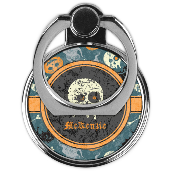 Vintage / Grunge Halloween Cell Phone Ring Stand & Holder - Front (Collapsed)