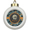 Vintage / Grunge Halloween Ceramic Ball Ornament (Personalized)