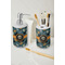 Vintage / Grunge Halloween Ceramic Bathroom Accessories - LIFESTYLE (toothbrush holder & soap dispenser)