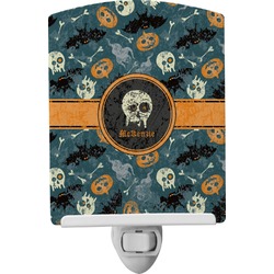 Vintage / Grunge Halloween Ceramic Night Light (Personalized)