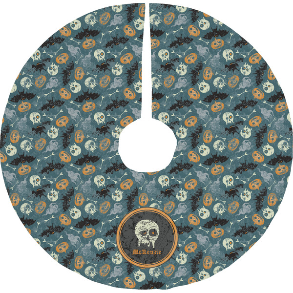 Custom Vintage / Grunge Halloween Tree Skirt (Personalized)