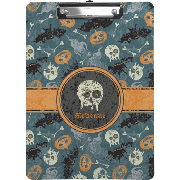 Custom Vintage / Grunge Halloween Clipboard (Letter Size) (Personalized)