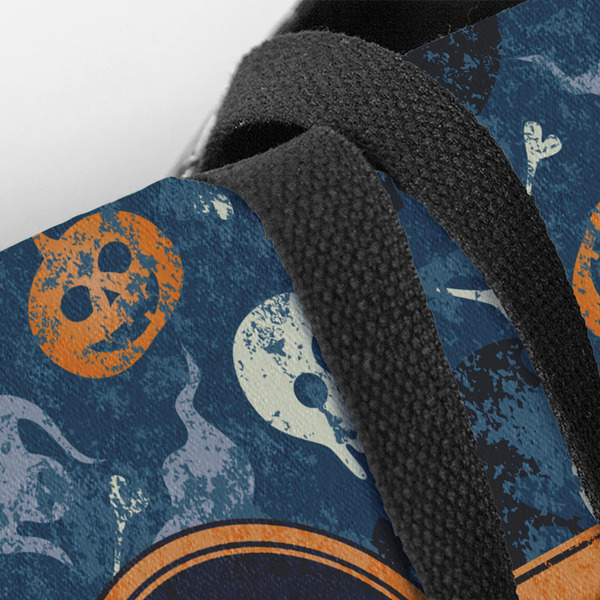Vintage / Grunge Halloween Closeup of Tote w/Black Handles