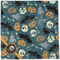 Vintage / Grunge Halloween Cloth Napkins - Personalized Dinner (Full Open)