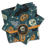 Vintage / Grunge Halloween Cloth Napkins (Set of 4) (Personalized)