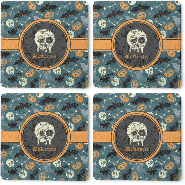 Vintage / Grunge Halloween Coaster Rubber Back - Apvl