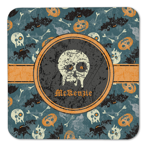 Vintage / Grunge Halloween Coaster Set - FRONT (one)