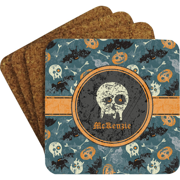 Vintage / Grunge Halloween Coaster Set (Personalized)