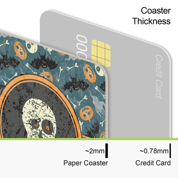 Vintage / Grunge Halloween Coaster Thickness