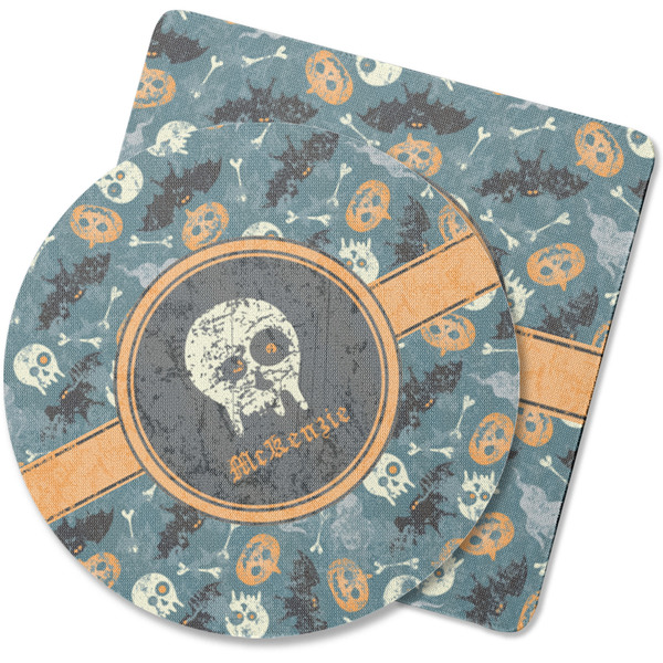 Custom Vintage / Grunge Halloween Rubber Backed Coaster (Personalized)