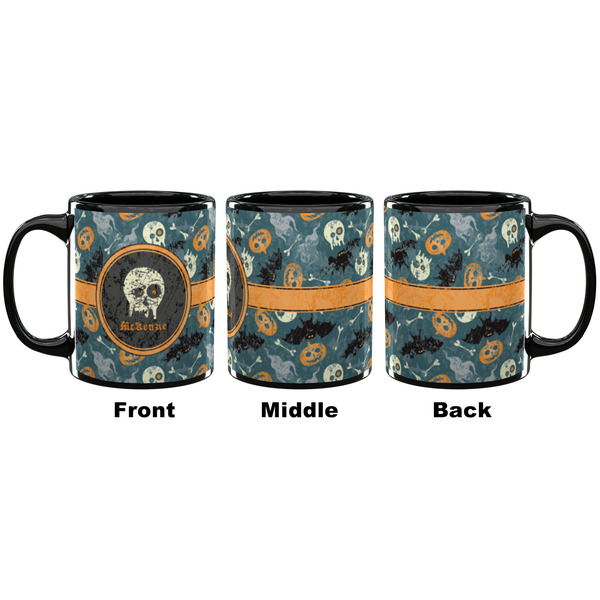 Vintage / Grunge Halloween Coffee Mug - 11 oz - Black APPROVAL