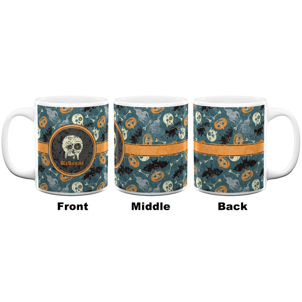 Vintage / Grunge Halloween Coffee Mug - 11 oz - White APPROVAL
