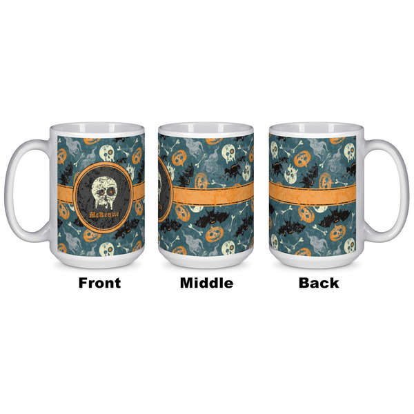 Vintage / Grunge Halloween Coffee Mug - 15 oz - White APPROVAL