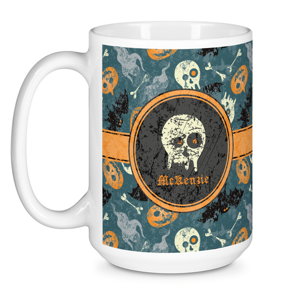 Vintage / Grunge Halloween Coffee Mug - 15 oz - White