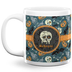 Vintage / Grunge Halloween 20 Oz Coffee Mug - White (Personalized)