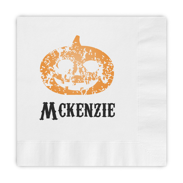 Custom Vintage / Grunge Halloween Embossed Decorative Napkins (Personalized)