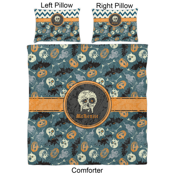 Vintage / Grunge Halloween Comforter Set - Queen - Approval