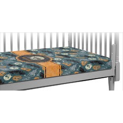 Vintage / Grunge Halloween Crib Fitted Sheet (Personalized)