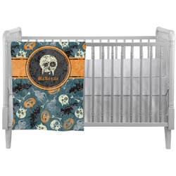 Vintage / Grunge Halloween Crib Comforter / Quilt (Personalized)