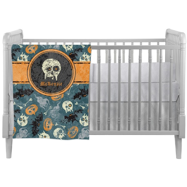 Custom Vintage / Grunge Halloween Crib Comforter / Quilt (Personalized)