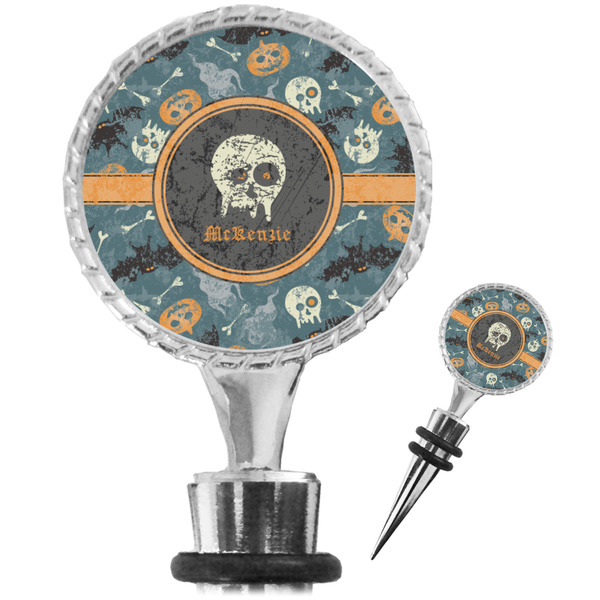 Custom Vintage / Grunge Halloween Wine Bottle Stopper (Personalized)