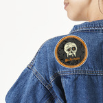 Vintage / Grunge Halloween Twill Iron On Patch - Custom Shape - Large (Personalized)