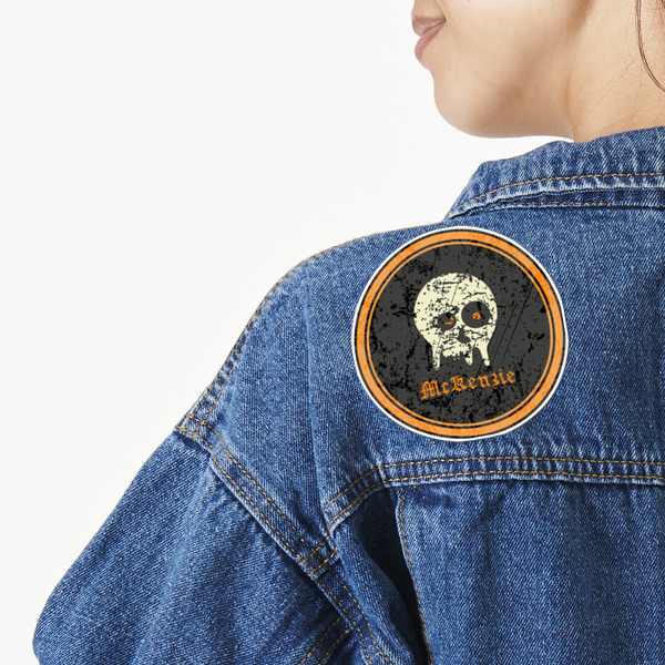 Custom Vintage / Grunge Halloween Twill Iron On Patch - Custom Shape (Personalized)