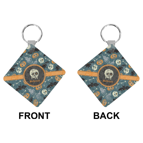 Vintage / Grunge Halloween Diamond Keychain (Front + Back)