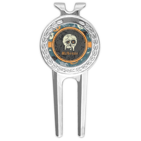 Custom Vintage / Grunge Halloween Golf Divot Tool & Ball Marker (Personalized)