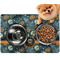 Vintage / Grunge Halloween Dog Food Mat - Small w/ Name or Text