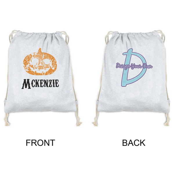 Vintage / Grunge Halloween Drawstring Backpacks - Sweatshirt Fleece - Double Sided - APPROVAL