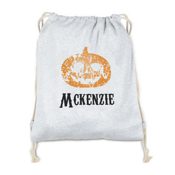 Custom Vintage / Grunge Halloween Drawstring Backpack - Sweatshirt Fleece - Double Sided (Personalized)