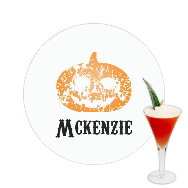 Custom Vintage / Grunge Halloween Printed Drink Topper -  2.5" (Personalized)