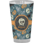 Vintage / Grunge Halloween Pint Glass - Full Color (Personalized)