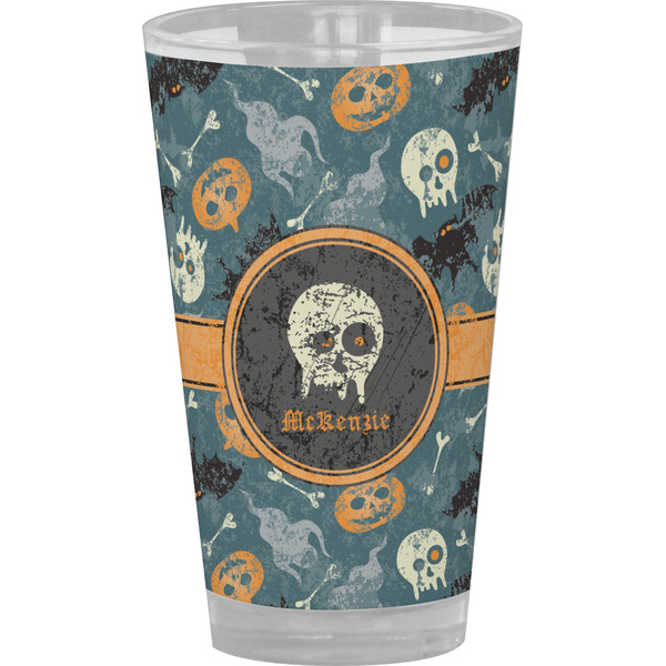 Custom Vintage / Grunge Halloween Pint Glass - Full Color (Personalized)