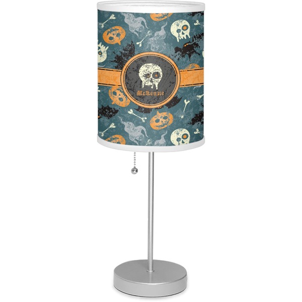 Custom Vintage / Grunge Halloween Lamp with Drum Shade (Personalized)