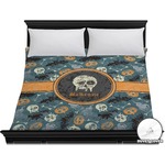 Vintage / Grunge Halloween Duvet Cover - King (Personalized)