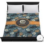 Vintage / Grunge Halloween Duvet Cover - Full / Queen (Personalized)