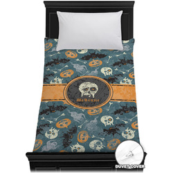 Vintage / Grunge Halloween Duvet Cover - Twin XL (Personalized)