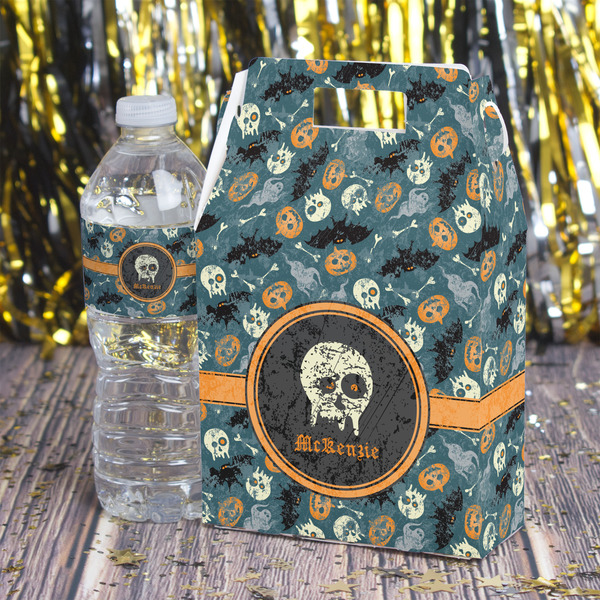 Vintage / Grunge Halloween Gable Favor Box - In Context